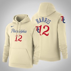 Philadelphia 76ers e 12 Tobias Harris Città Crema 2020 Stagione Pullover con cappuccio