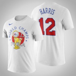 76ers Tobias Harris & 12 World Champs White T-shirt