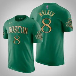 Boston Celtics e 8 Kemba Walker Città Kelly Green 2020 Stagione Nome e numero T-shirt