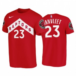 Fred Vanvleet Toronto Raptors & T-shirt 23 Nuovo Logo primari - rosso