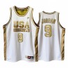 USA Michael Jordan Dream Team Bianco 1992 Olimpiadi di basket d'oro edizione limitata Maglia