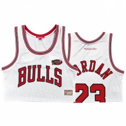 Michael Jordan Chicago Bulls Bianco 1996 NBA Finals e 23 Hardwood Classics Maglia