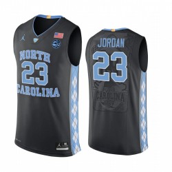 Michael Jordan North Carolina Tar Heels e 23 Authentic Basketball Maglia - Nero