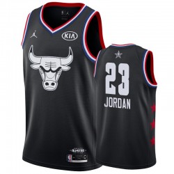 Uomo Chicago Bulls e 23 Michael Jordan 2019 All-Star Maglia - Nero