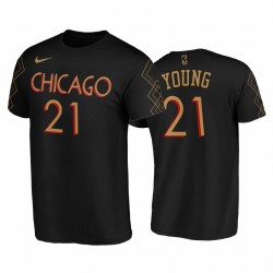 Thaddeus Young 2020-21 Bulls & 21 Città Edition Black T-Shirt