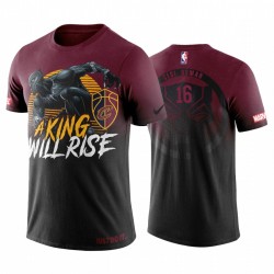 Gli uomini di Cleveland Cavaliers Cedi Osman Red Marvel Wakanda sempre T-shirt