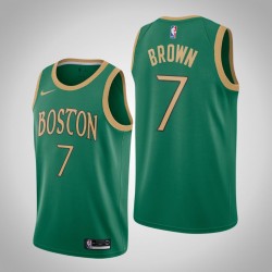 2019-20 Celtics Jaylen Brown & 7 Kelly Green City Maglia