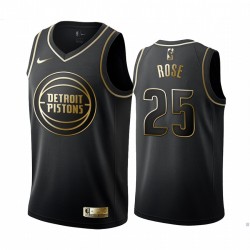 Derrick Rose e 25 Detroit Pistons dorato nero Edition Maglia