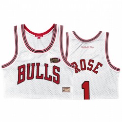 Derrick Rose Chicago Bulls Bianco 1996 NBA Finals e 1 Hardwood Classics Maglia