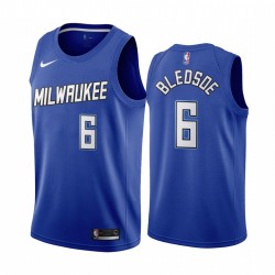Bucks Eric Bledsoe Milwaukee Navy Città Edition nuova uniforme 2020-21 Maglia