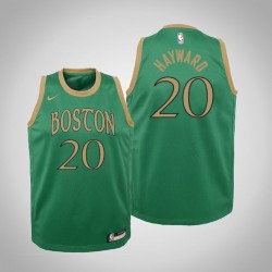 Gioventù Gordon Hayward Celtics e 20 Città Edition Verde 2020 Stagione Maglia