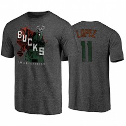 Bucks Brook Lopez e 11 Stato logo temere il T-shirt Deer