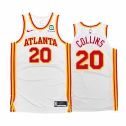 John Collins Atlanta Hawks Bianco Associazione autentica 2020-21 Maglia