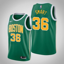 Uomini NBA 2018-19 Marcus Smart Boston Celtics e 36 Earned Edition Verde swingman Maglia