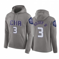 Charlotte Hornets Terry Rozier III Grey Città Pullover Hoodie