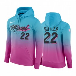 Jimmy Butler Miami Heat 2020-21 Rainbow City con cappuccio Blu Rosa Pullover