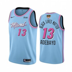 Miami Heat Bam Adebayo 2020 Eastern Conference Champs Blu Maglia nera vive Matter