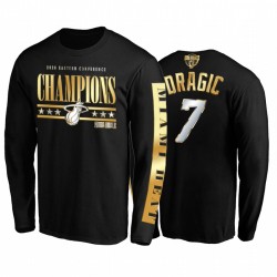 Miami Heat & 7 Goran Dragic 2020 Eastern Conference Champs maglietta nera oro Edition
