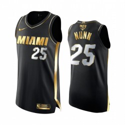 Kendrick Nunn Miami Heat NBA Finals 2020 Authentic nero Maglia d'oro Limited Edition