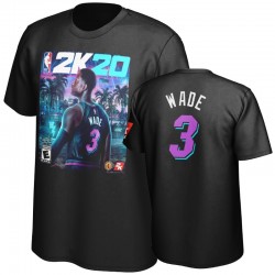 Miami Heat Dwyane Wade e 3 Legenda 2K20 copertura T-shirt