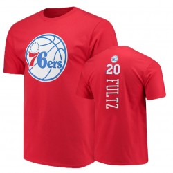 76ers Markelle Fultz e 20 maschile Backer Nome e Numero Red T-shirt
