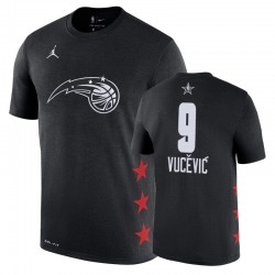 Gli uomini di Orlando Magic Nikola Vucevic Nero 2019 All-Star Game & Nome Numero T-shirt