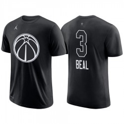 2018 All-Star Wizards Maschio Bradley Beal e 3 T-shirt nera