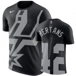 Uomo Davis Bertans e 42 Spurs nero oversize logo T-Shirt Nome e numero