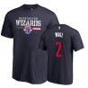 Wizards John Wall e 2 Maschio Hoops per le truppe Navy T-shirt