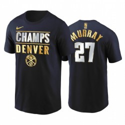 Denver Nuggets e 27 Jamal Murray 2020 Northwest Division Champs Navy T-shirt Limited Edition