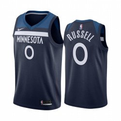 D'Angelo Russell Minnesota Timberwolves Navy Icona & 0 Maglia
