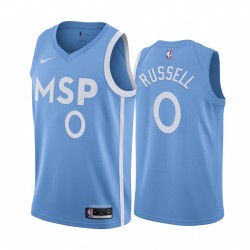 D'Angelo Russell Minnesota Timberwolves Blue City & 0 Maglia