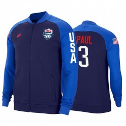USA Squadra nazionale Chris Paul Oklahoma City Thunder 2020 Tokyo Olimpiadi Navy Jacket