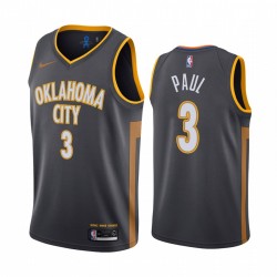 Oklahoma City Thunder Chris Paul Nero Città New uniforme Maglia
