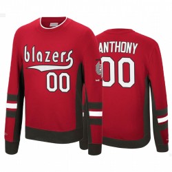 Carmelo Anthony Portland Trail Blazers Hometown Champs Red Hardwood Classics Pullover Maglione