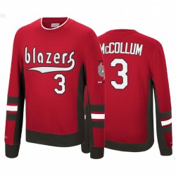 C.J. McCollum Portland Trail Blazers Hometown Champs Red Hardwood Classics Pullover Maglione