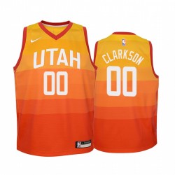 Jordan Clarkson Utah Jazz Orange City Maglia - Gioventù