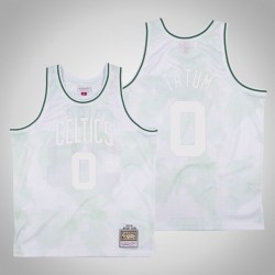 Gli uomini di Celtics Jayson Tatum & 0 White 1985-1986 cielo nuvoloso Maglia