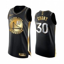 Stephen Curry Golden State Warriors 2020-21 dorato nero Edition Maglia 6X Champs Authentic