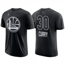 2018 All-Star Warriors Maschio Stephen Curry # 30 T-shirt nera