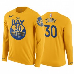Warriors Stephen Curry Dichiarazione maniche lunghe T-shirt