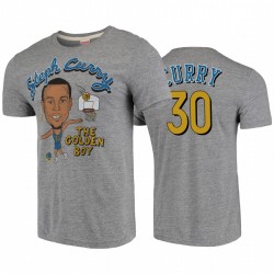 Warriors Stephen Curry e 30 Superstar Return Grigio T-shirt