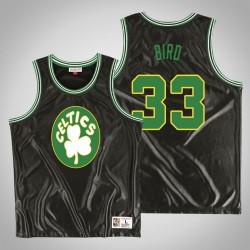 Uomo Boston Celtics di Larry Bird & 33 Nero Dazzle Maglia