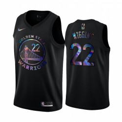 Golden State Warriors Andrew Wiggins & 22 Maglia nero iridescente 2021 HWC limitata