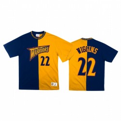 Andrew Wiggins Golden State Warriors e 22 Blue Gold Split T-shirt