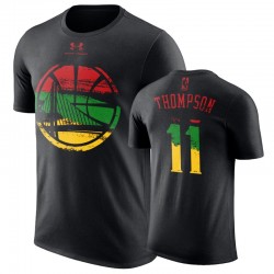 Klay Thompson Golden State Warriors nero Black History # 11 Moda T-shirt