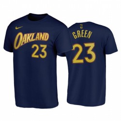 Draymond Green 2020-21 Warriors e 23 Città Edition Navy T-shirt Oakland