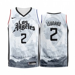 Los Angeles Clippers Kawhi Leonard # 2 Bianco 2020 Fashion Edition Maglia