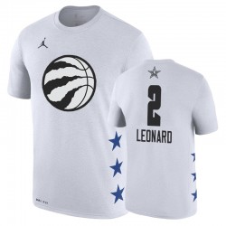 Gli uomini di Toronto Raptors Kawhi Leonard Bianco 2019 All-Star Game # Nome Numero T-shirt