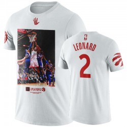Toronto Raptors Kawhi Leonard Bianco 2019 NBA Playoffs migliore Dunks T-shirt